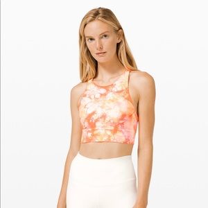 Lululemon Energy Bra High Neck Long Line Shibori